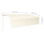 vidaXL Toldo automático retráctil con persiana 6x3 m crema vidaXL Toldo automático retráctil con persiana 6x3 m crema
