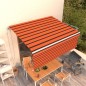 vidaXL Toldo automático retráctil con persiana 4x3 m naranja y marrón vidaXL Toldo automático retráctil con persiana 4x3 m naranja y marrón