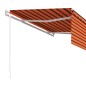 vidaXL Toldo automático retráctil con persiana 4x3 m naranja y marrón vidaXL Toldo automático retráctil con persiana 4x3 m naranja y marrón