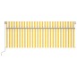 vidaXL Toldo manual retráctil con persiana y LED amarillo blanco 4x3 m vidaXL Toldo manual retráctil con persiana y LED amarillo blanco 4x3 m