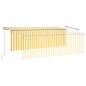 vidaXL Toldo manual retráctil con persiana y LED amarillo blanco 4x3 m vidaXL Toldo manual retráctil con persiana y LED amarillo blanco 4x3 m