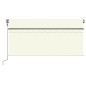 vidaXL Toldo automático con persiana LED sensor de viento crema 3x2,5m vidaXL Toldo automático con persiana LED sensor de viento crema 3x2,5m