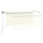 vidaXL Toldo automático con persiana LED sensor de viento crema 3x2,5m vidaXL Toldo automático con persiana LED sensor de viento crema 3x2,5m