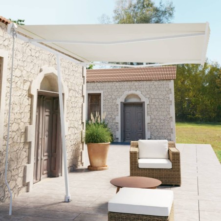 vidaXL Toldo de pie automático crema 300x250 cm