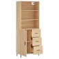 vidaXL Aparador alto madera contrachapada color roble 69,5x34x180 cm vidaXL Aparador alto madera contrachapada color roble 69,5x34x180 cm