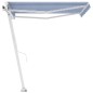 vidaXL Toldo de pie retráctil manual azul y blanco 300x250 cm vidaXL Toldo de pie retráctil manual azul y blanco 300x250 cm