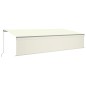 vidaXL Toldo retráctil manual con persiana crema 6x3 m vidaXL Toldo retráctil manual con persiana crema 6x3 m