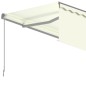 vidaXL Toldo retráctil manual con persiana crema 6x3 m vidaXL Toldo retráctil manual con persiana crema 6x3 m