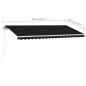 vidaXL Toldo de pie manual retráctil gris antracita 400x300 cm