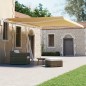 vidaXL Toldo de pie retráctil manual amarillo y blanco 450x300 cm vidaXL Toldo de pie retráctil manual amarillo y blanco 450x300 cm