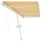 vidaXL Toldo de pie retráctil manual amarillo y blanco 600x300 cm