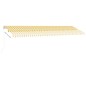 vidaXL Toldo de pie retráctil manual amarillo y blanco 600x300 cm