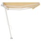 vidaXL Toldo de pie retráctil manual amarillo y blanco 600x300 cm