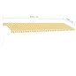 vidaXL Toldo de pie retráctil manual amarillo y blanco 600x300 cm