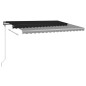 vidaXL Toldo retráctil manual con LED gris antracita 400x300 cm