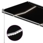 vidaXL Toldo retráctil manual con LED gris antracita 400x300 cm