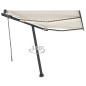 vidaXL Toldo automático con LED sensor de viento color crema 300x250cm vidaXL Toldo automático con LED sensor de viento color crema 300x250cm