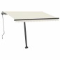 vidaXL Toldo automático con LED sensor de viento color crema 300x250cm vidaXL Toldo automático con LED sensor de viento color crema 300x250cm