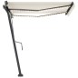 vidaXL Toldo automático con LED sensor de viento color crema 300x250cm vidaXL Toldo automático con LED sensor de viento color crema 300x250cm