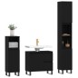 vidaXL Juego de muebles de baño 3 pzas madera contrachapada negro vidaXL Juego de muebles de baño 3 pzas madera contrachapada negro