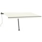 vidaXL Toldo automático con LED sensor de viento crema 400x300 cm vidaXL Toldo automático con LED sensor de viento crema 400x300 cm