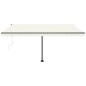 vidaXL Toldo automático con LED sensor de viento crema 400x300 cm vidaXL Toldo automático con LED sensor de viento crema 400x300 cm