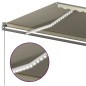 vidaXL Toldo automático con LED sensor de viento crema 400x300 cm vidaXL Toldo automático con LED sensor de viento crema 400x300 cm
