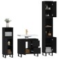 vidaXL Juego de muebles de baño 3 pzas madera contrachapada negro vidaXL Juego de muebles de baño 3 pzas madera contrachapada negro