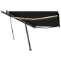 vidaXL Toldo retráctil manual con LED gris antracita 500x300 cm vidaXL Toldo retráctil manual con LED gris antracita 500x300 cm