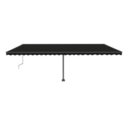 vidaXL Toldo automático LED sensor de viento gris antracita 600x300 cm