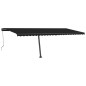 vidaXL Toldo automático LED sensor de viento gris antracita 600x300 cm vidaXL Toldo automático LED sensor de viento gris antracita 600x300 cm