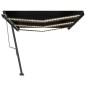 vidaXL Toldo automático LED sensor de viento gris antracita 600x300 cm vidaXL Toldo automático LED sensor de viento gris antracita 600x300 cm