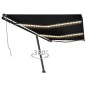 vidaXL Toldo automático LED sensor de viento gris antracita 600x350 cm vidaXL Toldo automático LED sensor de viento gris antracita 600x350 cm
