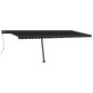 vidaXL Toldo automático LED sensor de viento gris antracita 600x350 cm vidaXL Toldo automático LED sensor de viento gris antracita 600x350 cm