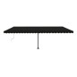vidaXL Toldo automático LED sensor de viento gris antracita 600x350 cm vidaXL Toldo automático LED sensor de viento gris antracita 600x350 cm