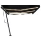 vidaXL Toldo automático LED sensor de viento gris antracita 600x350 cm vidaXL Toldo automático LED sensor de viento gris antracita 600x350 cm