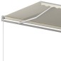 vidaXL Toldo retráctil automático con postes crema 3x2,5 m vidaXL Toldo retráctil automático con postes crema 3x2,5 m