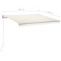 vidaXL Toldo retráctil automático con postes crema 3x2,5 m vidaXL Toldo retráctil automático con postes crema 3x2,5 m