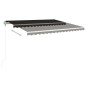 vidaXL Toldo manual retráctil con postes gris antracita 4x3 m vidaXL Toldo manual retráctil con postes gris antracita 4x3 m