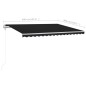 vidaXL Toldo manual retráctil con postes gris antracita 4x3 m vidaXL Toldo manual retráctil con postes gris antracita 4x3 m
