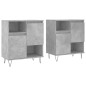 vidaXL Aparadores 2 uds madera contrachapada gris hormigón vidaXL Aparadores 2 uds madera contrachapada gris hormigón