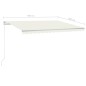 vidaXL Toldo retráctil automático con postes crema 4x3 m vidaXL Toldo retráctil automático con postes crema 4x3 m