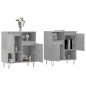 vidaXL Aparadores 2 uds madera contrachapada gris hormigón vidaXL Aparadores 2 uds madera contrachapada gris hormigón