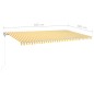vidaXL Toldo manual retráctil con postes amarillo y blanco 6x3 m vidaXL Toldo manual retráctil con postes amarillo y blanco 6x3 m