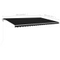 vidaXL Toldo manual retráctil con postes gris antracita 5x3 m vidaXL Toldo manual retráctil con postes gris antracita 5x3 m