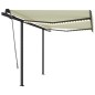 vidaXL Toldo automático con LED y sensor de viento color crema 3x2,5 m vidaXL Toldo automático con LED y sensor de viento color crema 3x2,5 m