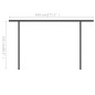 vidaXL Toldo retráctil manual con LED gris antracita 5x3 cm