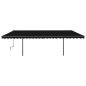 vidaXL Toldo automático con LED y sensor de viento gris antracita 6x3m vidaXL Toldo automático con LED y sensor de viento gris antracita 6x3m