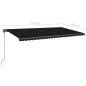 vidaXL Toldo retráctil automático con postes gris antracita 6x3 m vidaXL Toldo retráctil automático con postes gris antracita 6x3 m