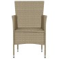 vidaXL Juego de comedor de jardín 7 piezas ratán sintético beige vidaXL Juego de comedor de jardín 7 piezas ratán sintético beige